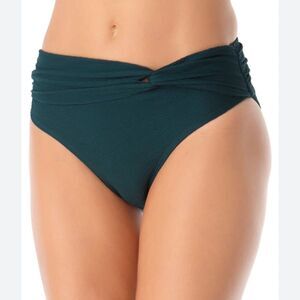 NWT‎ Anne Cole - Twist Belt Bikini Bottom Green